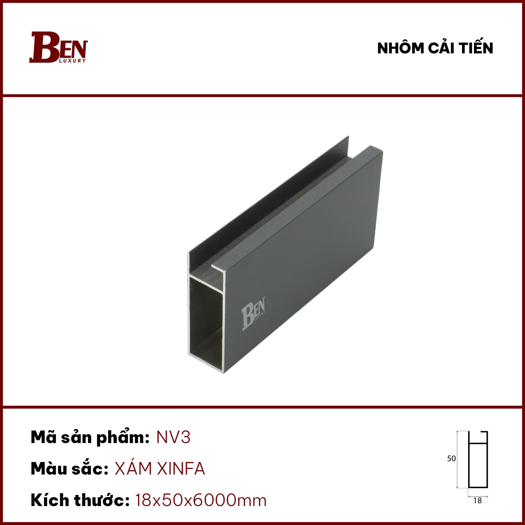Lá nhôm ghép - Xám xingfa