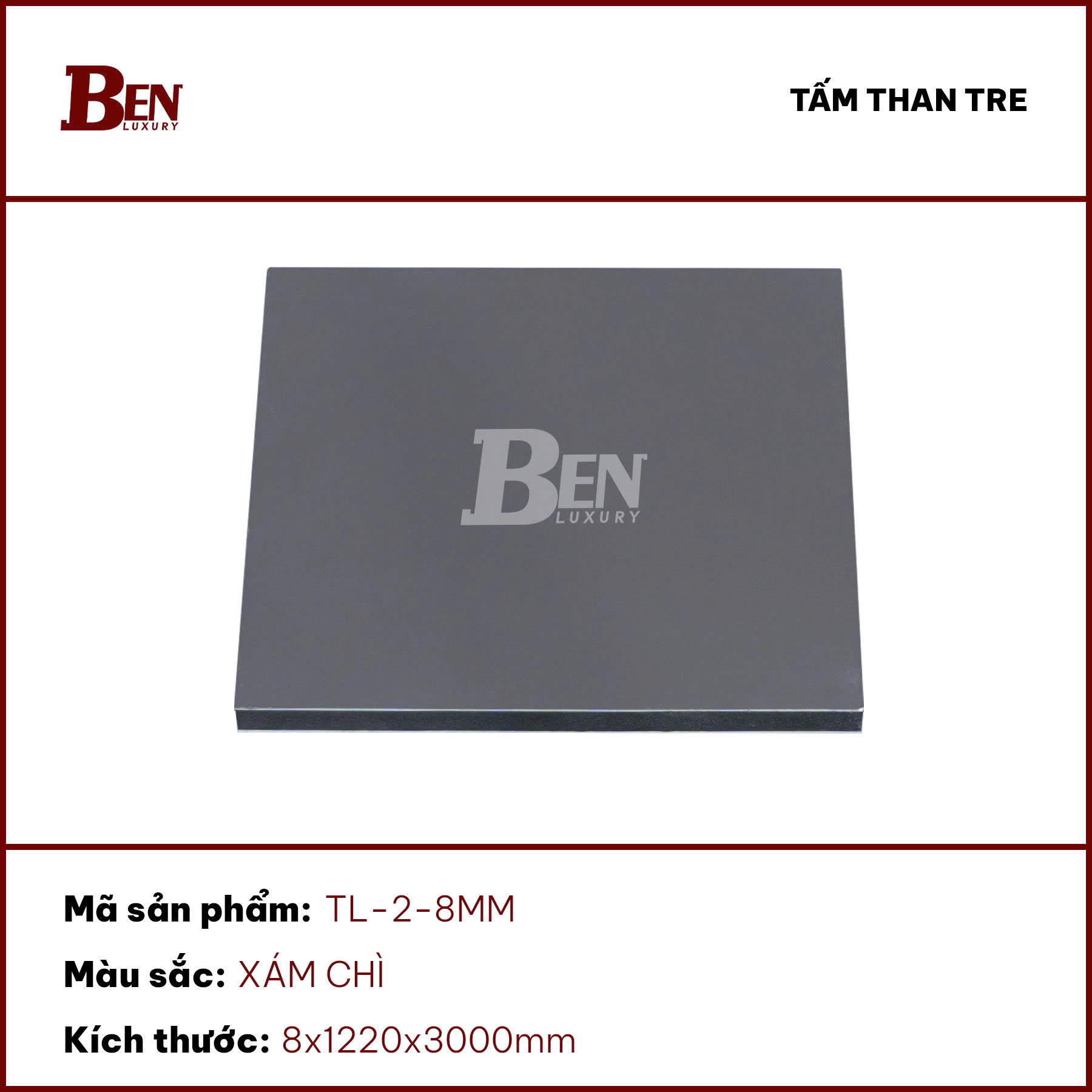 Tấm than tre phủ PET 8mm - Ảnh 2