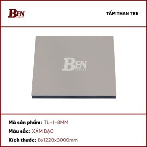 Tấm than tre phủ PET 8mm